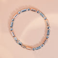 Two-Tone Baguette Tennis Bracelet
