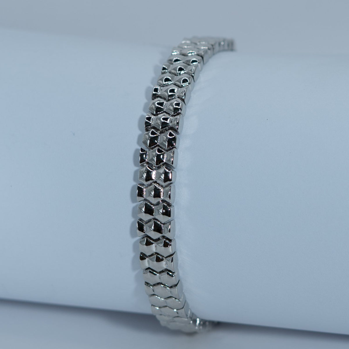 Silver Pave Cuff Bracelet