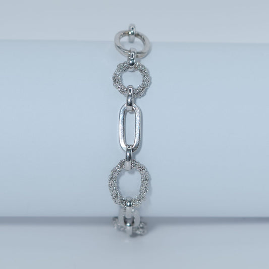 Silver Circle Link Bracelet