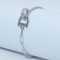 Silver Paperclip Lock Bracelet