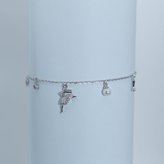 Silver Charm Dangle Bracelet