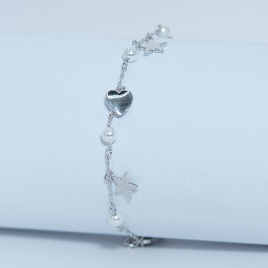 Silver Heart Charm Bracelet
