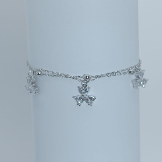 Silver Starburst Charm Bracelet