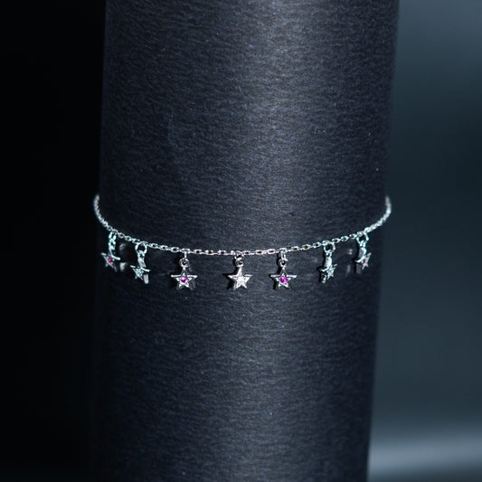 Silver Rainbow Star Bracelet