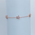 Rose Gold Blossom Station Bracelet