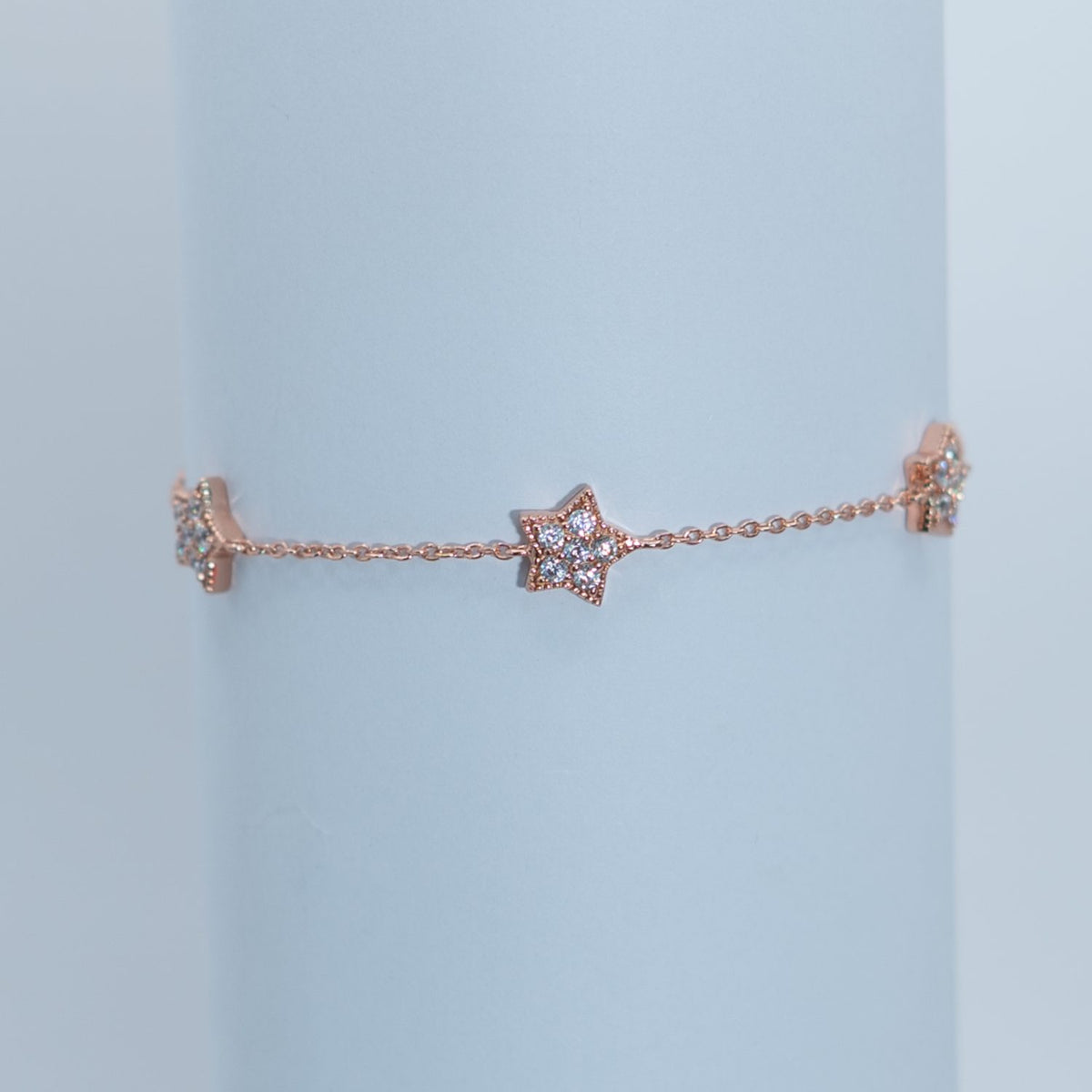 Rose Gold Blossom Station Bracelet