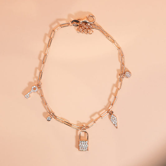 Rose Gold Charm Bracelet