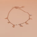 Rose Gold Dangle Charm Bracelet