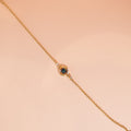 Gold Sapphire Bezel Bracelet