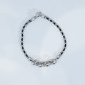 Silver Onyx Station Bracelet