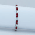 Silver Ruby Tennis Bracelet