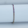 Silver Ruby Line Bracelet