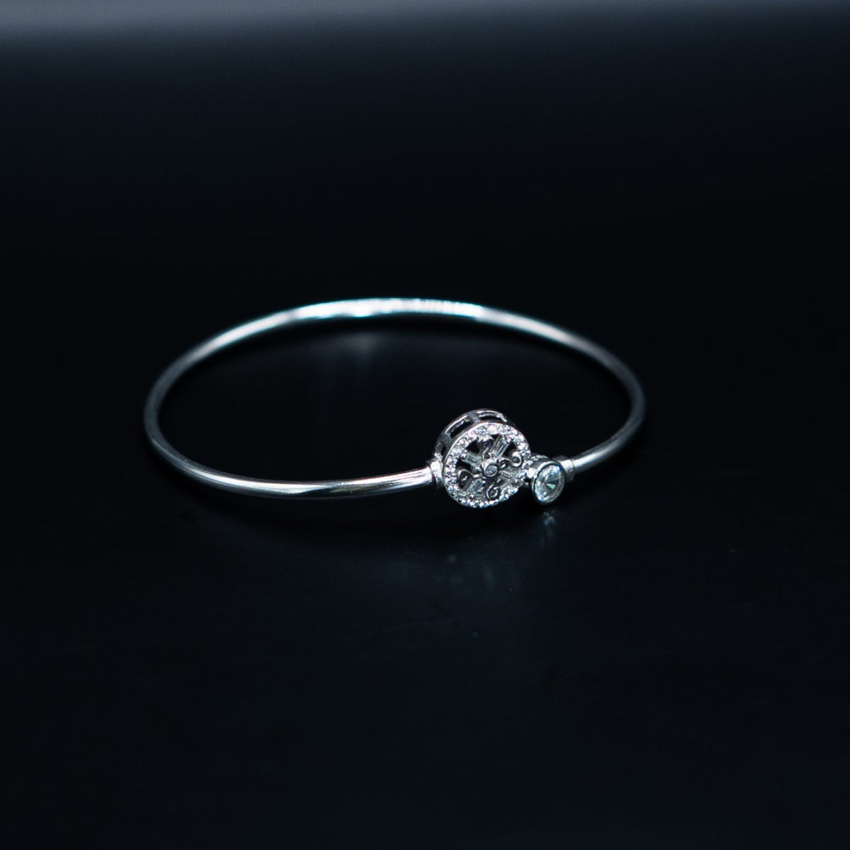 Silver Pave Bolo Bracelet