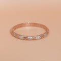 Rose Gold Slim Pave Bangle