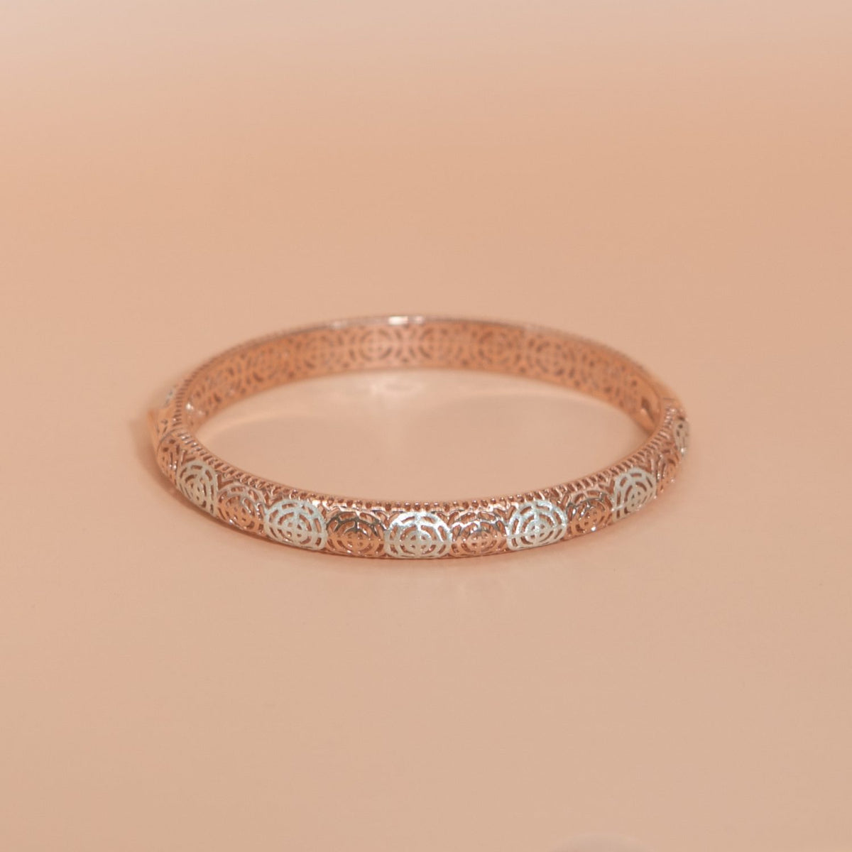 Rose Gold Slim Pave Bangle