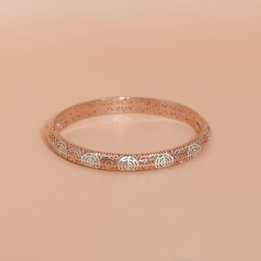 Rose Gold Slim Pave Bangle