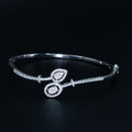 Silver Infinity Bolo Bangle