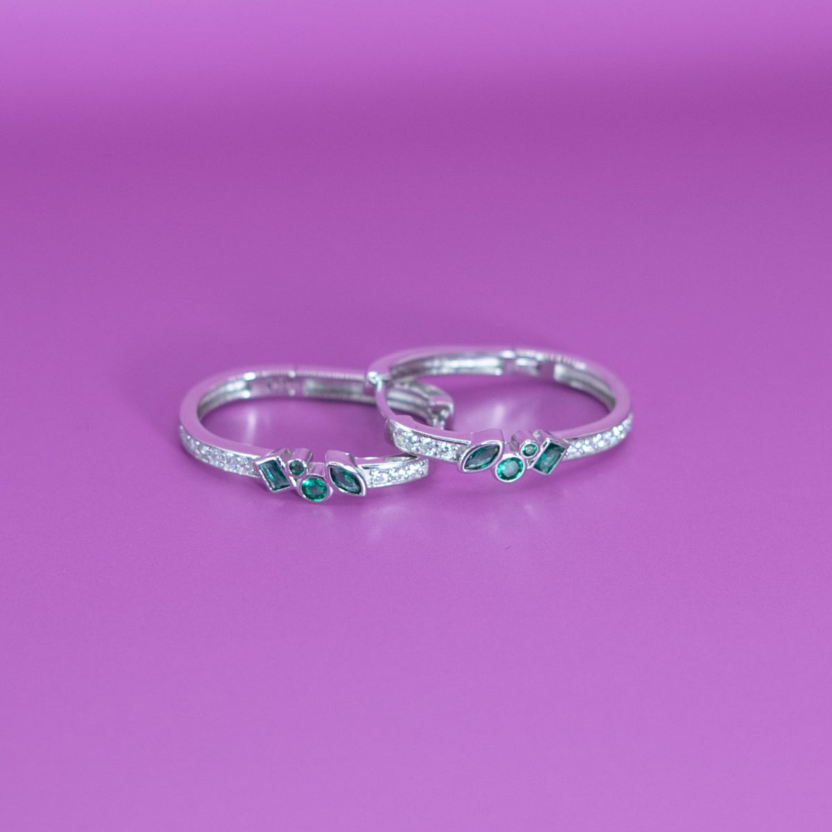 Silver Oval Hoop Earrings