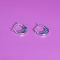Silver Curved Hoop Earrings