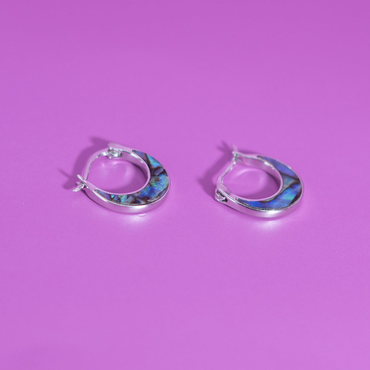 Silver Curved Hoop Earrings