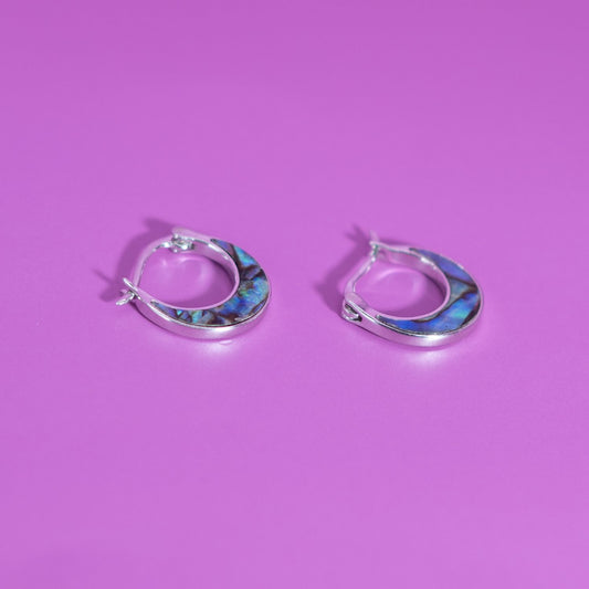 Silver Curved Hoop Earrings