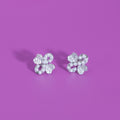 Silver Floral Cluster Studs