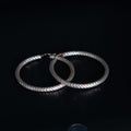 Silver Pave Statement Hoops