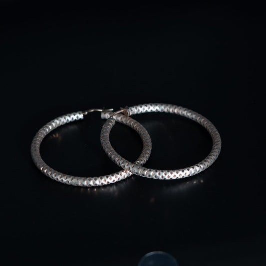 Silver Pave Statement Hoops
