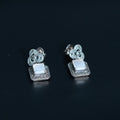 Silver Art Deco Drop Earrings