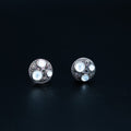 Silver Moonstone Studs