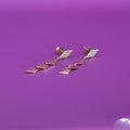 Rose Gold Cascade Bar Earrings