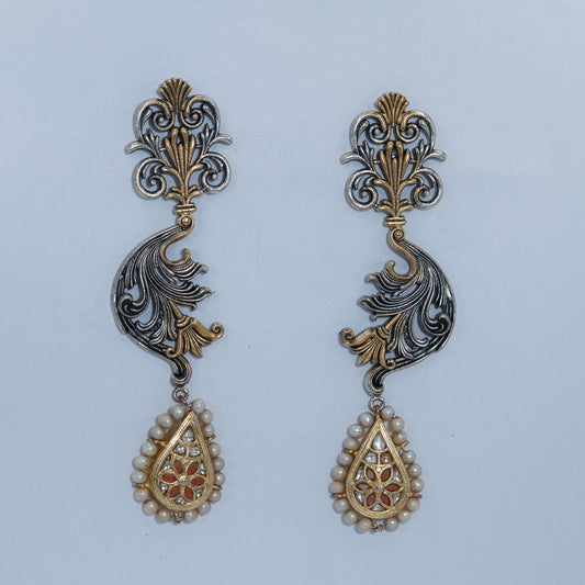 Antique Gold Filigree Drop Earrings