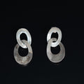 Silver Interlocking Circle Earrings