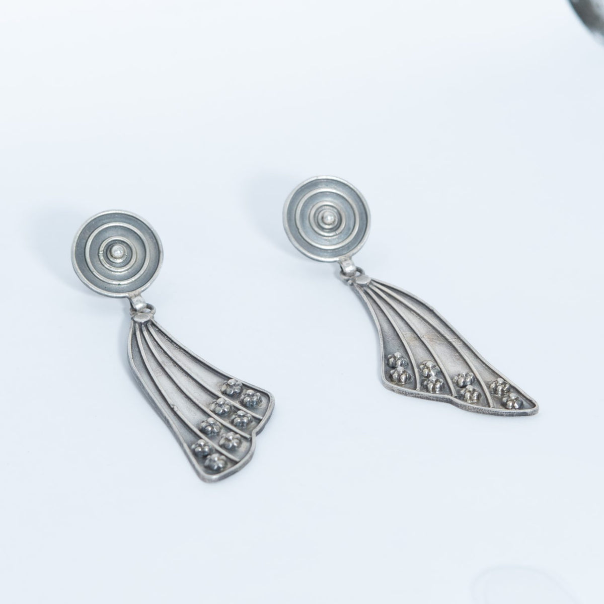 Silver Oxidised Filigree Drops