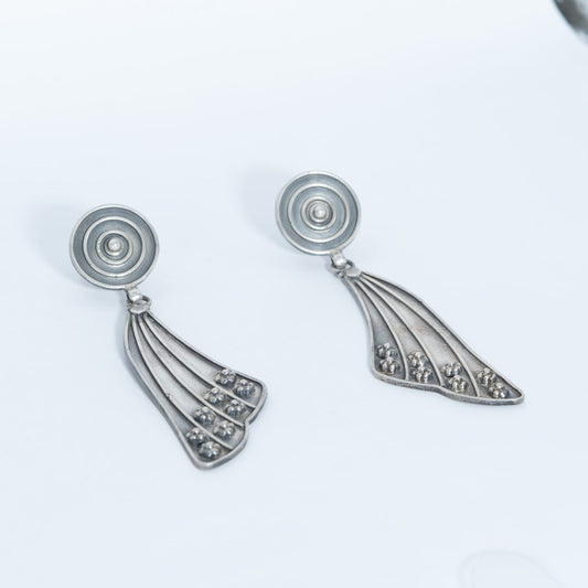 Silver Oxidised Filigree Drops