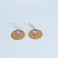 Two-Tone Disc Drop Earrings