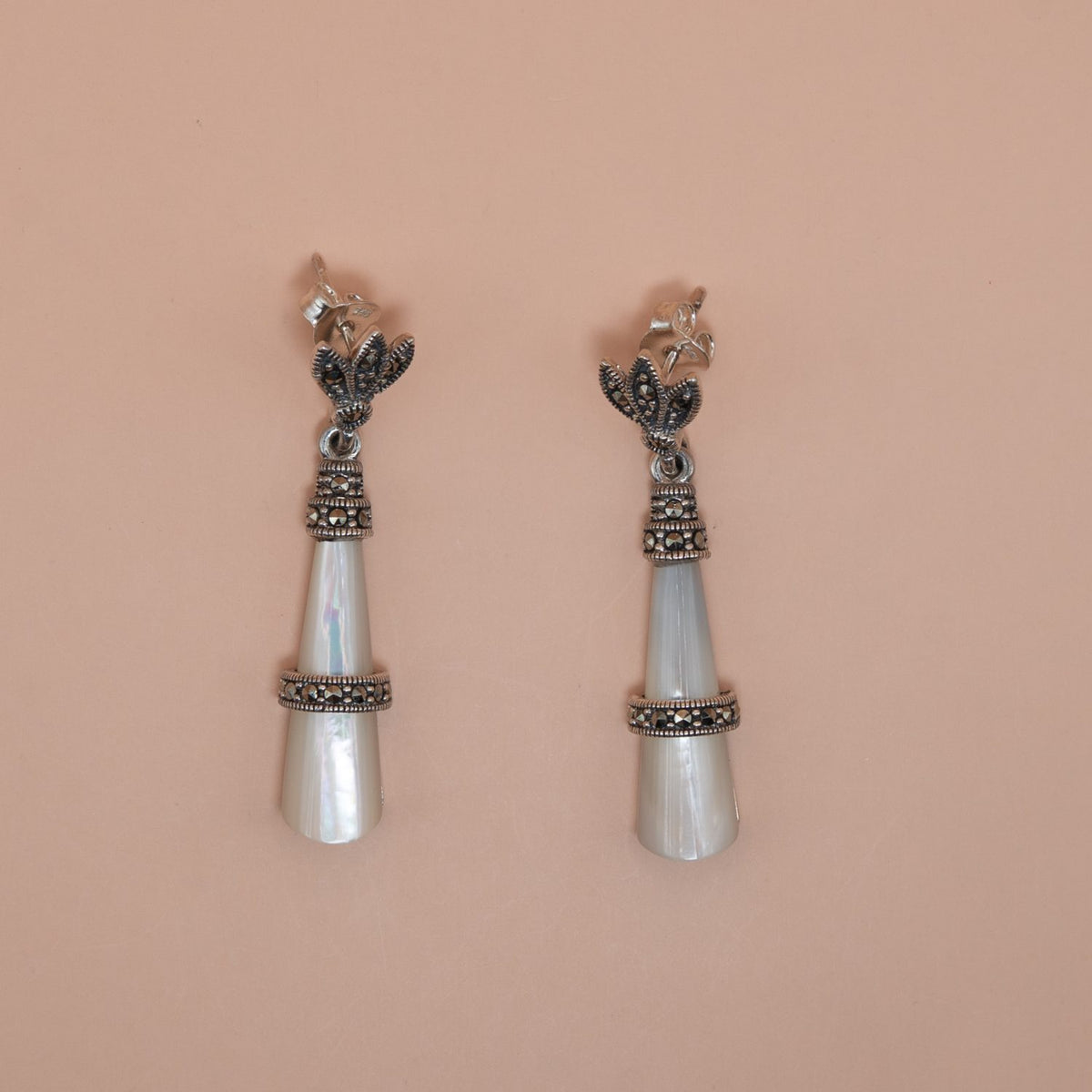 Silver Amethyst Drop Earrings