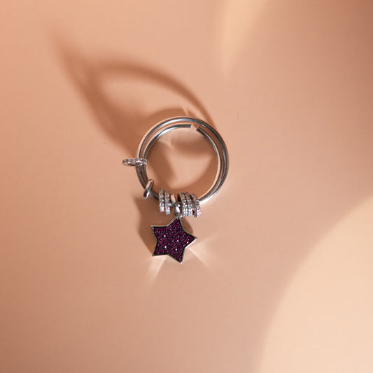 Silver Star Charm Ring