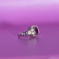 Silver Emerald Blossom Ring