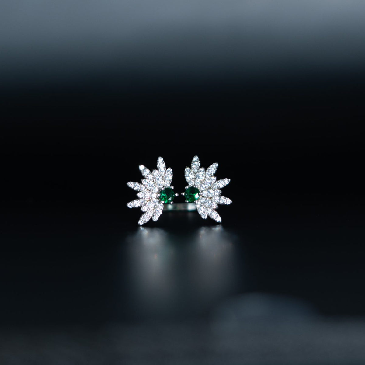 Silver Starburst Spray Ring