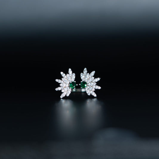 Silver Starburst Spray Ring