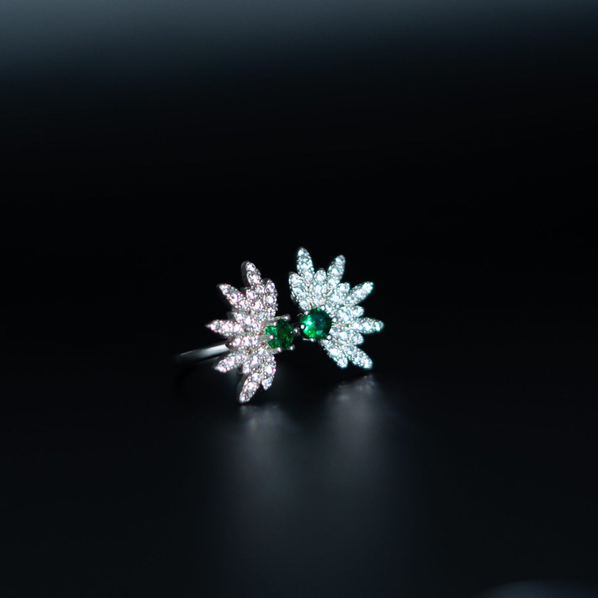Silver Starburst Spray Ring