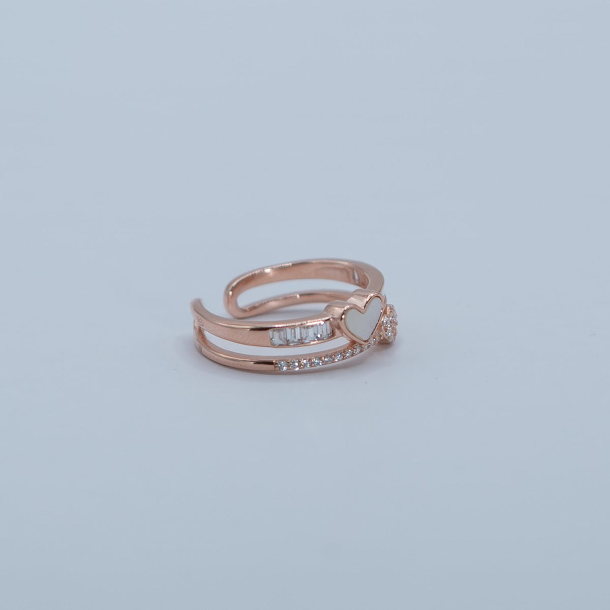 Rose Gold Twin Band Ring