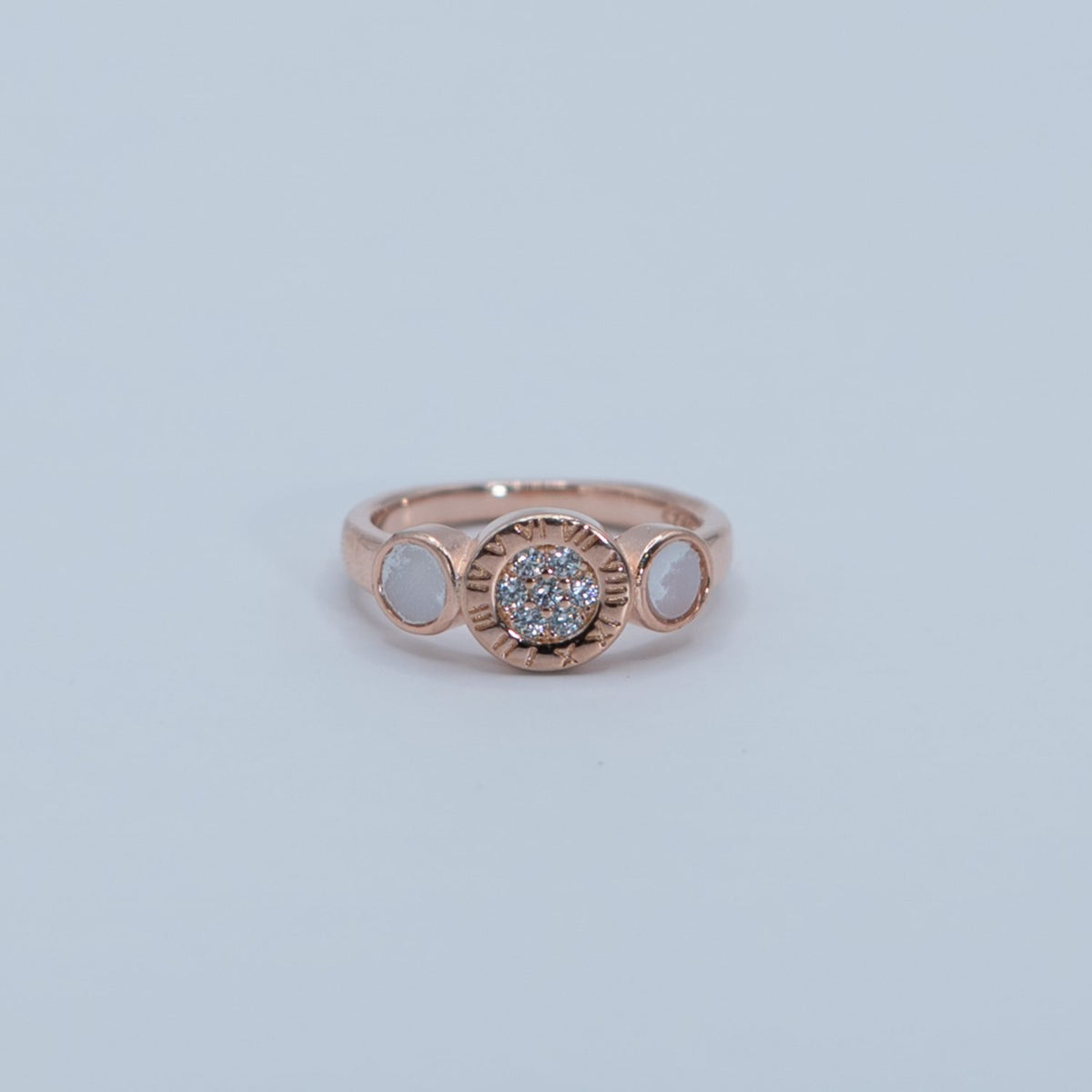 Rose Gold Halo Cluster Ring