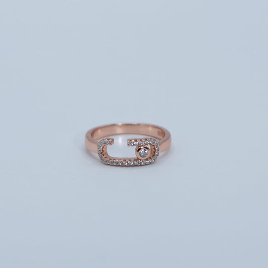 Rose Gold Cluster Band Ring