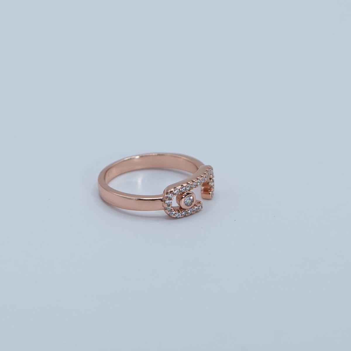 Rose Gold Cluster Band Ring