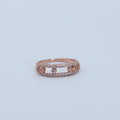 Rose Gold Pink Baguette Band Ring