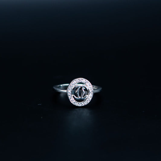 Silver Round Medallion Ring