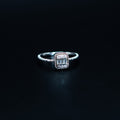 Silver Emerald-Cut Band Ring
