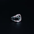 Silver Sculpted Dome Ring